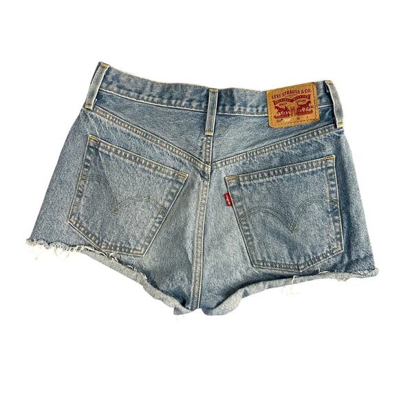 Womens Levis 501xx 150 Checker Heart Patch Shorts 30" Butterfly July 4th - Picture 6 of 8